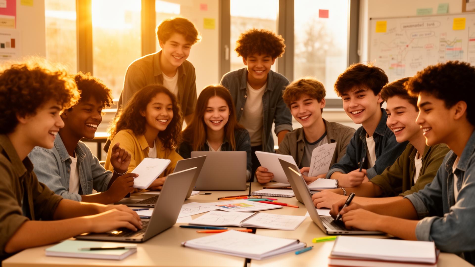 Youth entrepreneurs collaborating